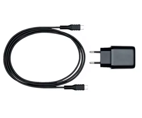 Προσαρμογέας φόρτισης USB PD/QC 3.0 με καλώδιο C-C, μαύρο 20W, 3,6V~5,9V/3A, 6~9V/2A, 9V~12V/1,5A